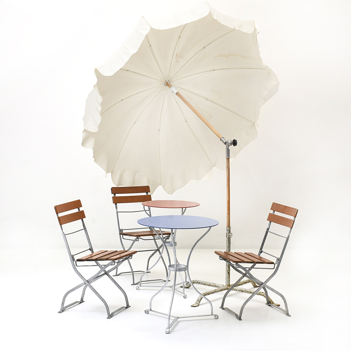 Zürcher Bistrotisch, Schmiedeeisen farbig - 3